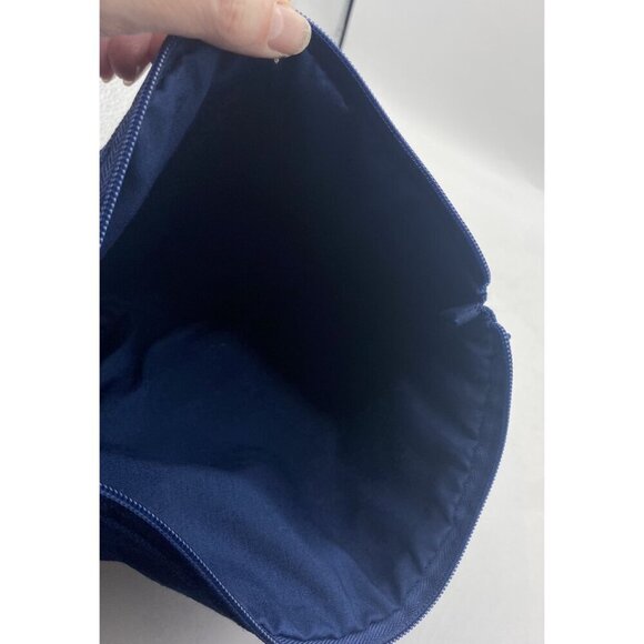 BEAUTYCOUNTER Canvas Bag Blue Zippered Makeup Cosmetic Clean Beauty Vacation - Picture 6 of 10